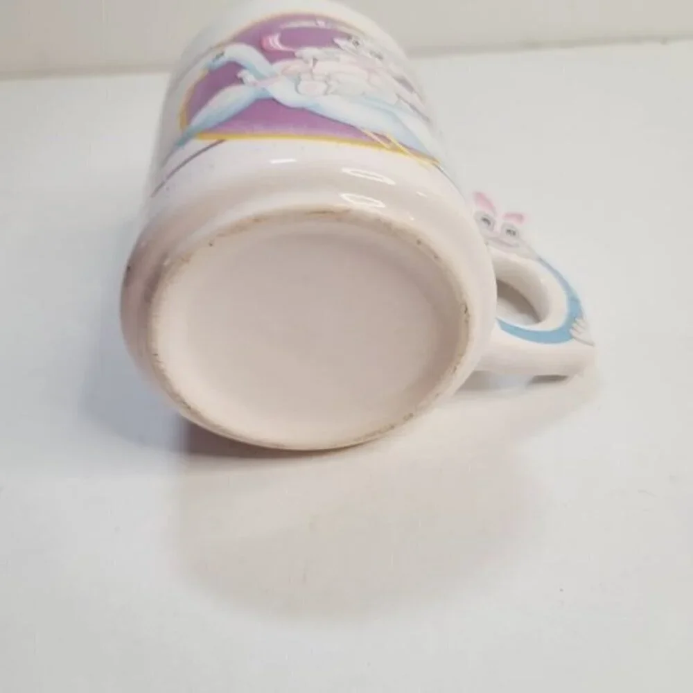 Vintage Kitsch Psychedelic Bunny Rabbit Kawaii Bunny Handle Quirky Coffee Mug